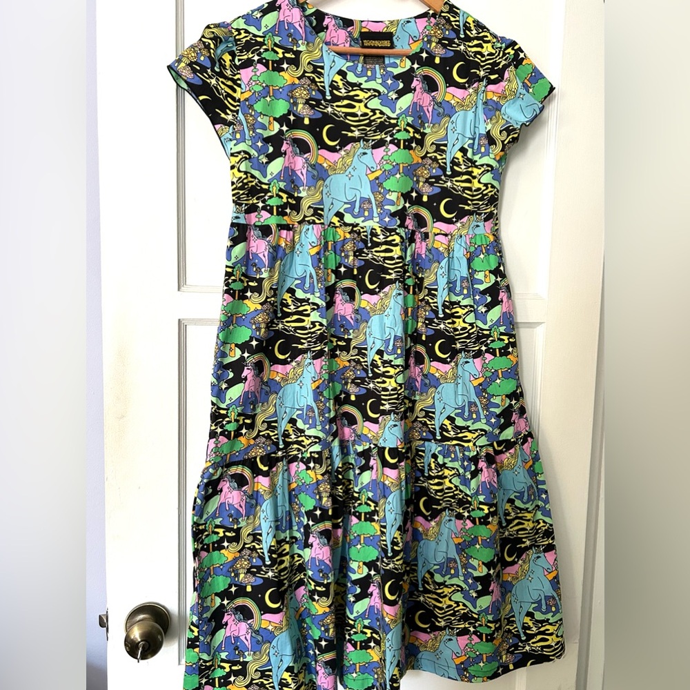 Nooworks Frida dress Unicorn S NWT